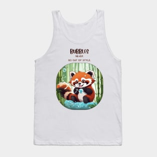 Red Panda Playing- Bubbles Never Go Out of Style Tank Top